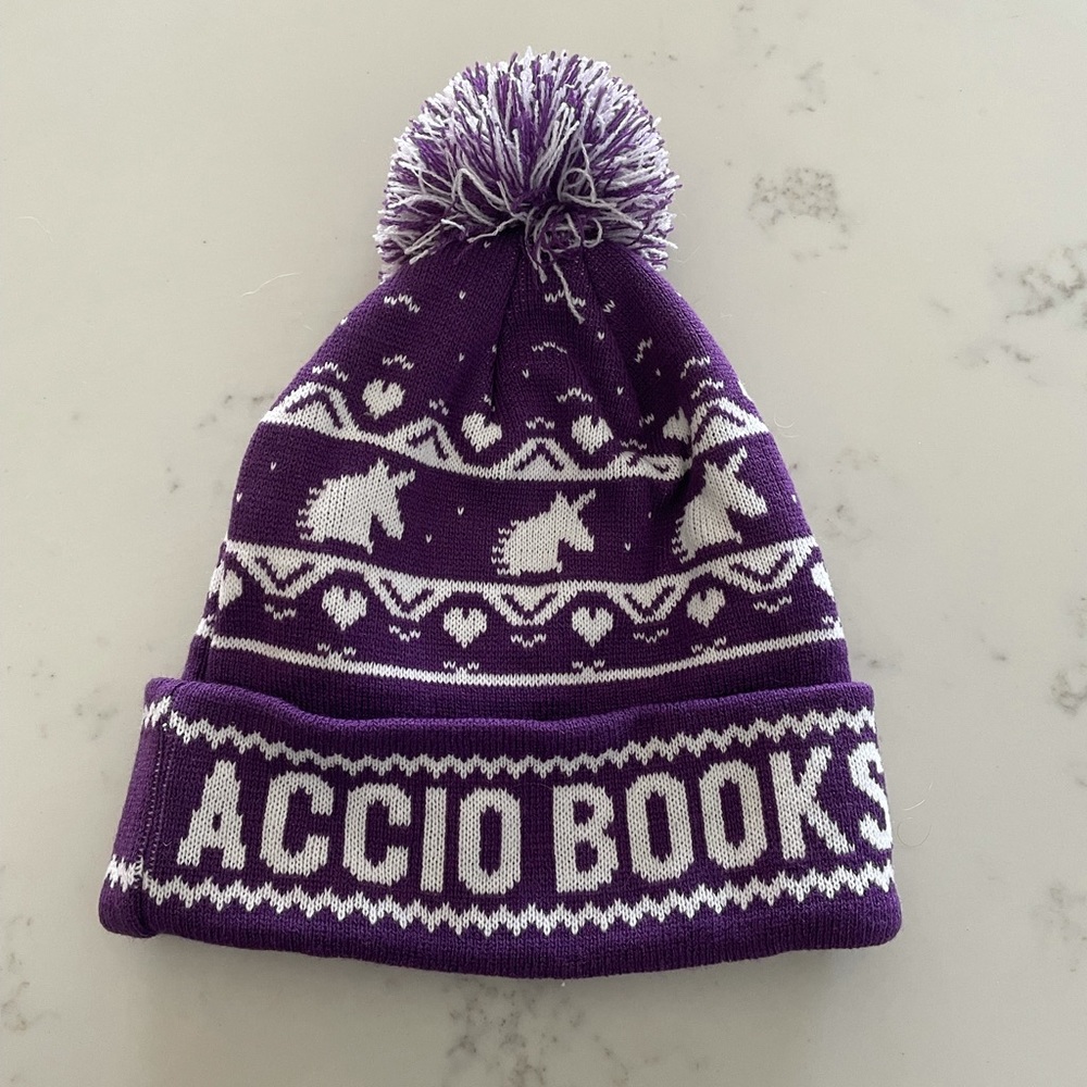 OwlCrate Accio Books beanie hat